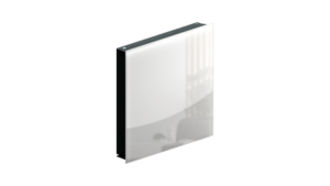 Key Cabinet with Whiteboard, Decorative Magnetic Glass board front panel, Elegant white