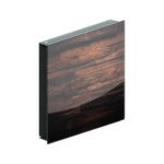 Key Cabinet with Whiteboard, Decorative Magnetic Glass board front panel, Dark wooden planks pattern