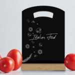 Table top chalkboard with handle - set of 4