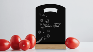 Table top chalkboard with handle - set of 4
