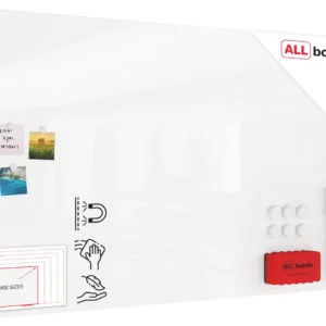 Magnetic Boards MetalBoard WHITE CLASSIC WHITE 150x90cm a Magnetic Metal Poster for all types of magnets + a set of accessories Included