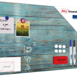 Magnetic Boards MetalBoard BLUE PLANKS VINTAGE RETRO 60x40cm + accessories GRATIS