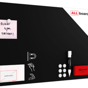 Magnetic Boards MetalBoard BLACK CLASSIC BLACK 60x40cm a Magnetic Metal Poster for all types of magnets + a set of accessories Included