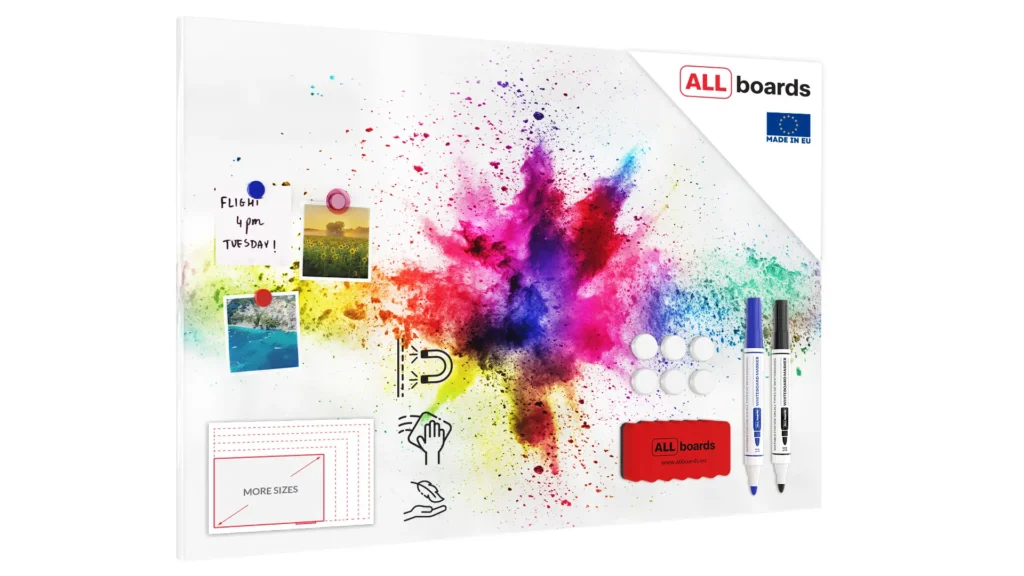 Magnetic Boards MetalBoard COLOR SPLASH EXPLOSION HOLI 90x60cm + accessories GRATIS