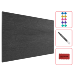 OUTLET Magnetic Boards MetalBoard GRAY WOOD, DECORATIVE WOOD, BLACK WOOD 90x60cm a Magnetic Metal Poster for all types of magnets + a set of accessories Included