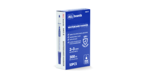 Blue dry-erase markers for whiteboards and glass boards - set of 10