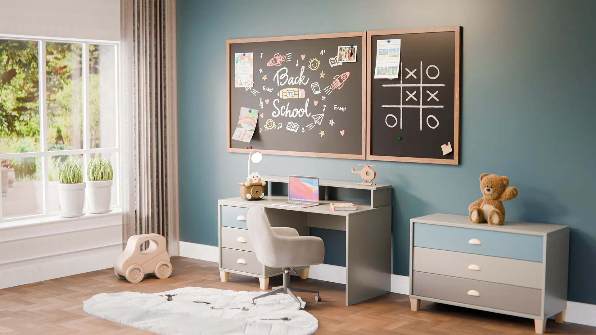 Magnetic Waterproof Chalkboard 150 x 100 cm in Wooden Frame – Classic Brown - FREE Accessories Included - Image 6