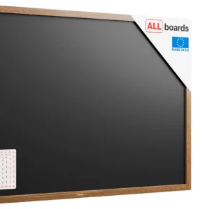 Magnetic Waterproof Chalkboard 150 x 100 cm in Wooden Frame – Classic Brown - FREE Accessories Included