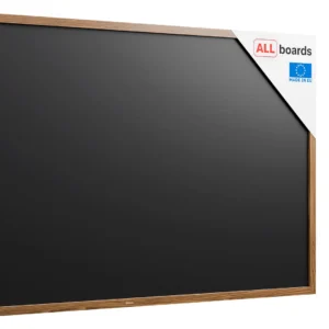 Magnetic Waterproof Chalkboard 200 x 120 cm in Wooden Frame – Classic Brown - FREE Accessories Included