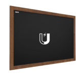 OUTLET Black magnetic chalkboard 90x60 cm wooden frame