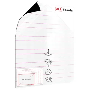 80x95cm magnetic dry-wipe overlay sheet - Ruled