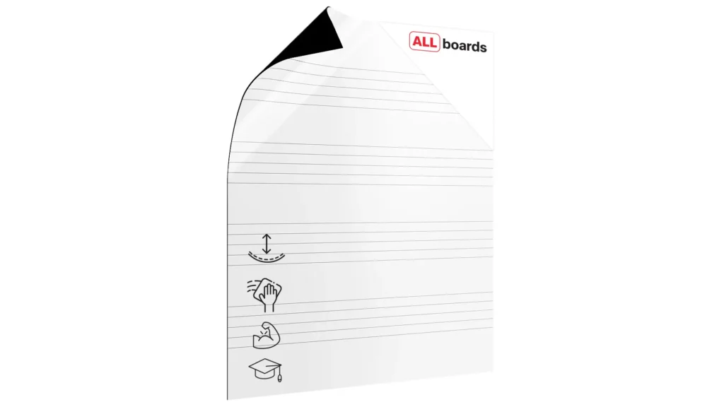 80x95cm magnetic dry-wipe overlay sheet - Staff