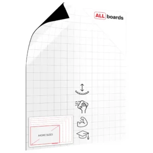 80x95cm magnetic dry-wipe overlay sheet - grid