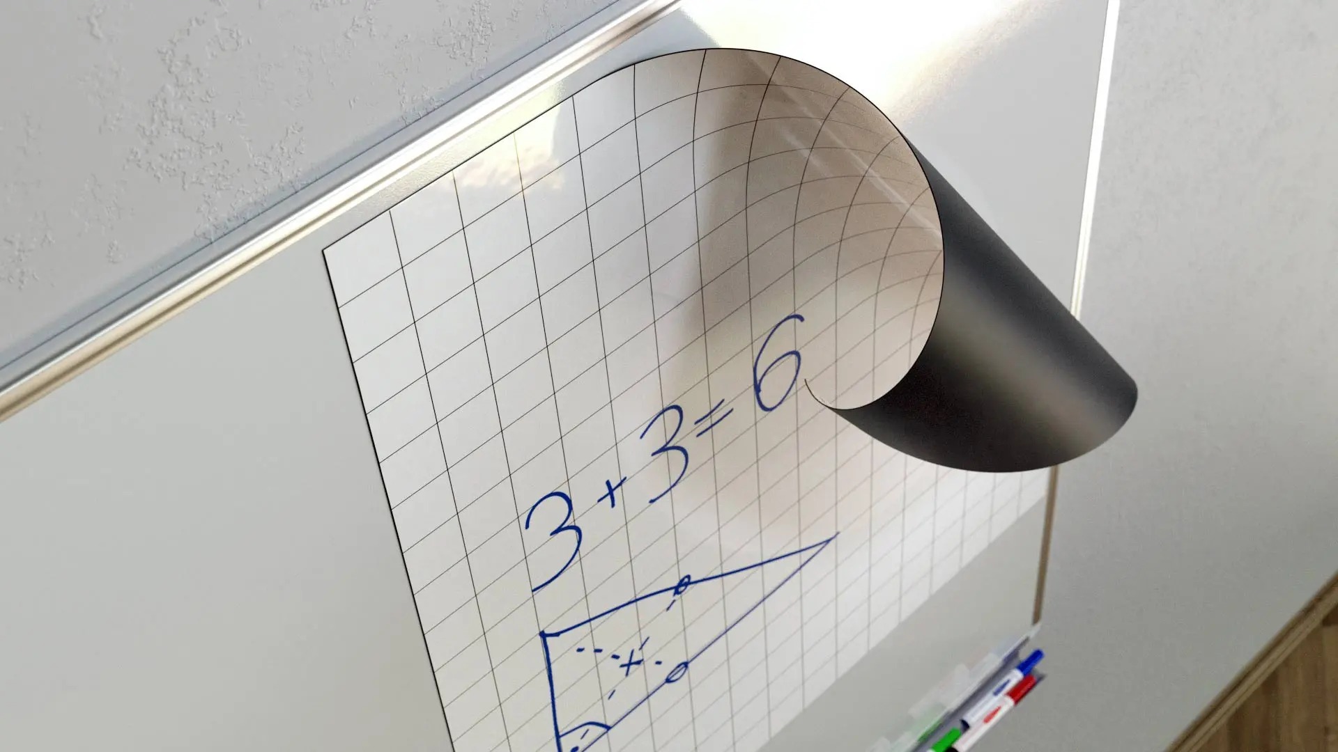 80x95cm magnetic dry-wipe overlay sheet - grid - Image 4