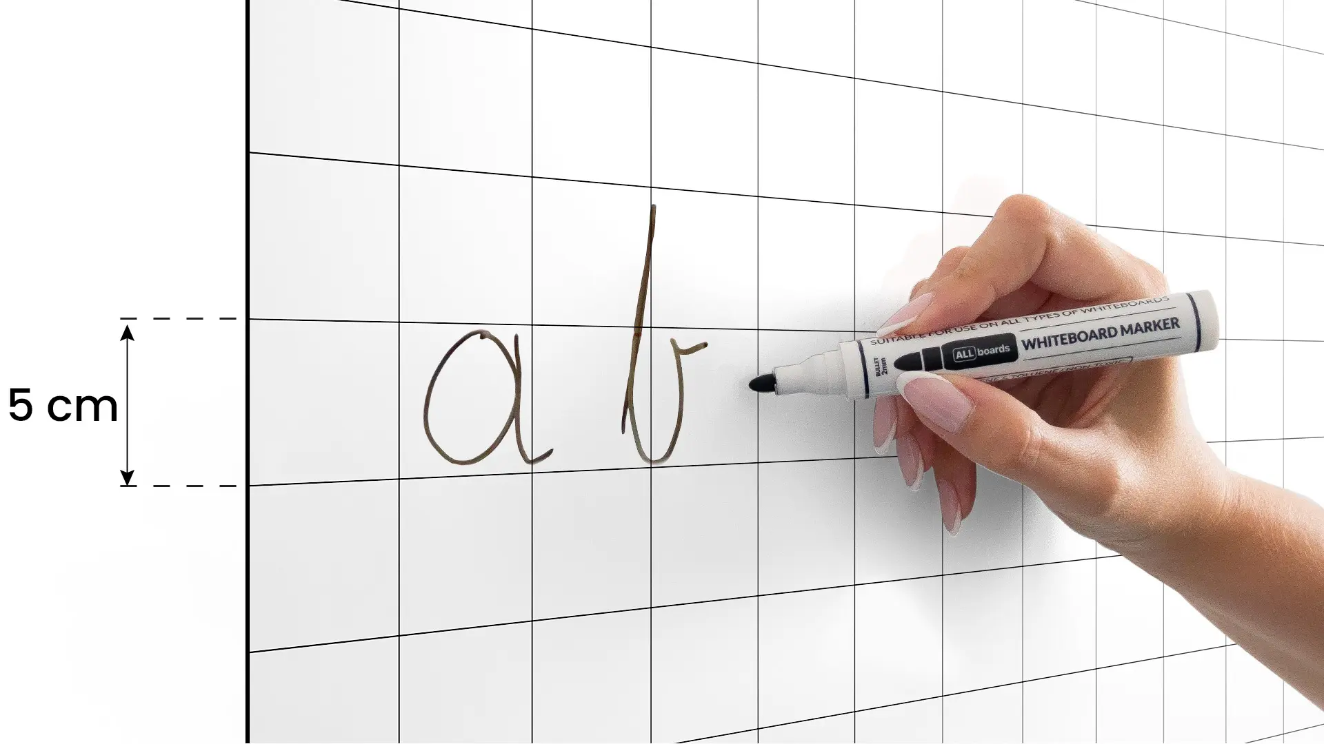 80x95cm magnetic dry-wipe overlay sheet - grid - Image 6