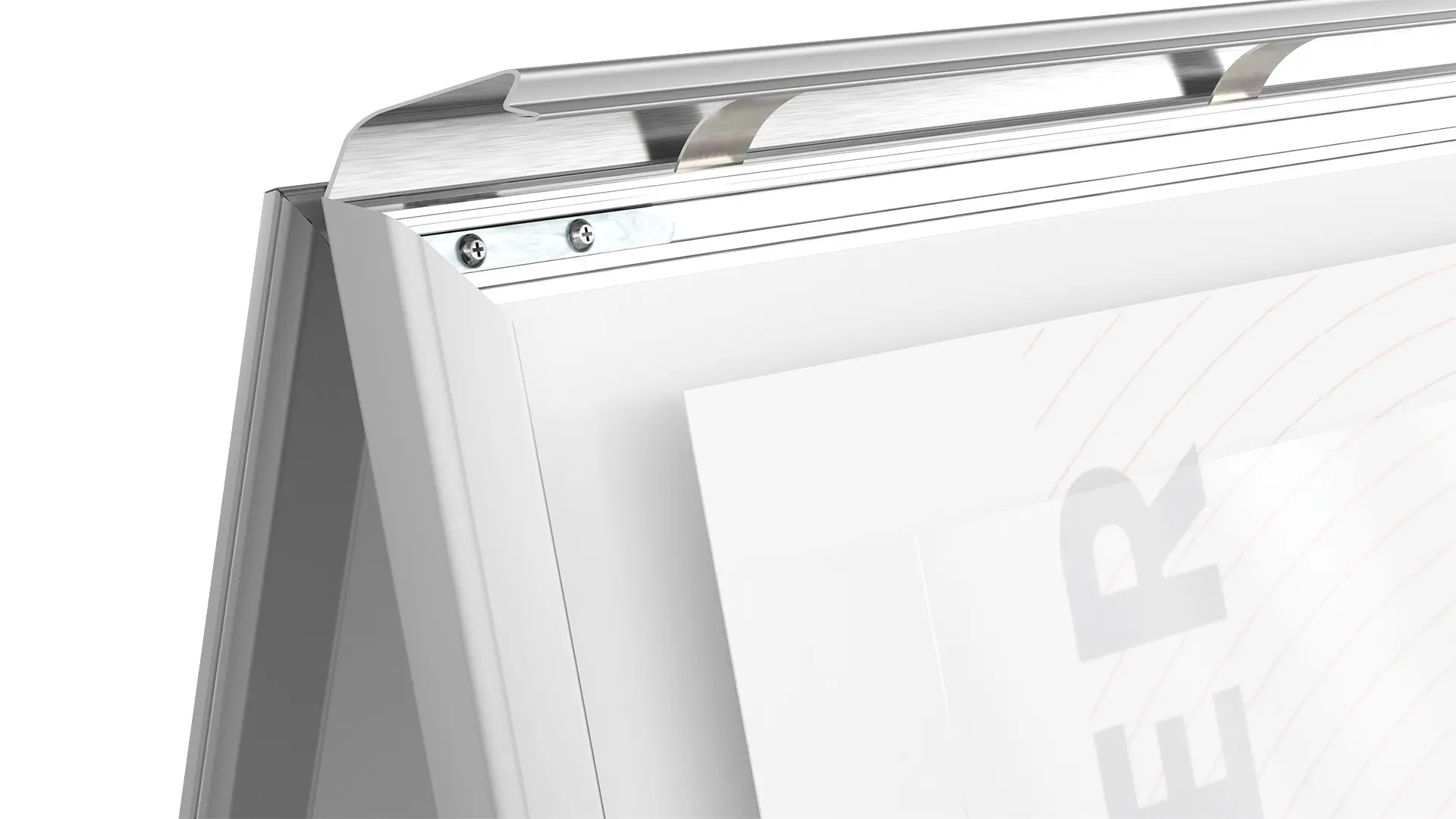B2 size, double-sided, snap frame A-board in a silver aluminium frame - Image 5