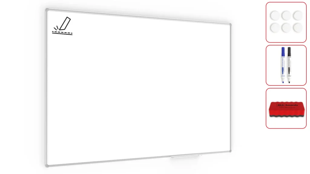 Whiteboard dry erase CERAMIC, porcelain, magnetic, matte, 180x120 cm, PROJECTION P4