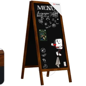 Magnetic Waterproof Chalk A-Board / Pavement Sign 150x61 cm – CLASSIC BROWN + FREE ACCESSORIES