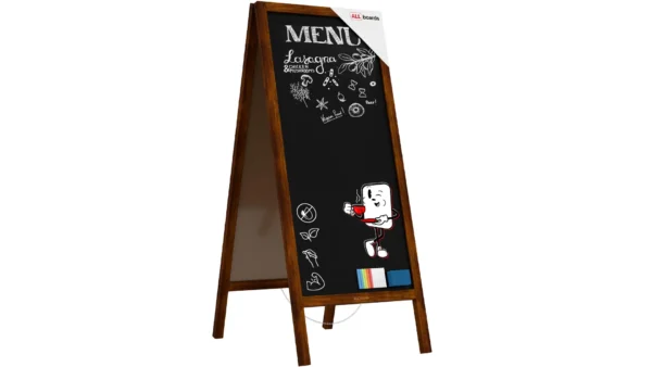 Black pavement Chalkboard with wooden frame 150x61cm