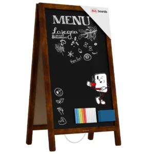 Pavement Chalkboard black with wooden frame 78x44 cm