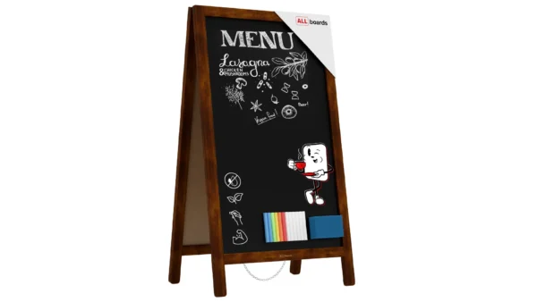 Pavement Chalkboard black with wooden frame 78x44 cm