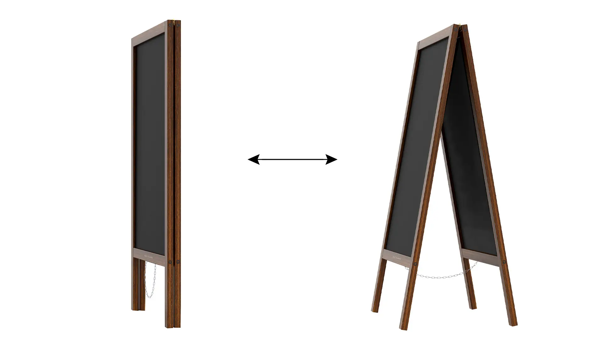 Magnetic Waterproof Chalk A-Board / Pavement Sign 100x49,5 cm – CLASSIC BROWN + FREE ACCESSORIES - Image 6