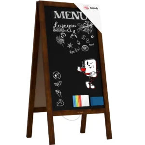 Pavement Chalkboard black with wooden frame 100x49,5cm