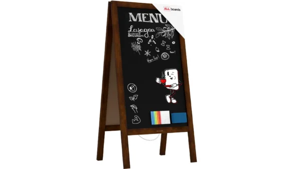 Pavement Chalkboard black with wooden frame 100x49,5cm