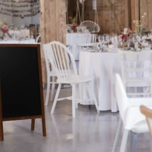 Black pavement Chalkboard with wooden frame 100x49,5cm