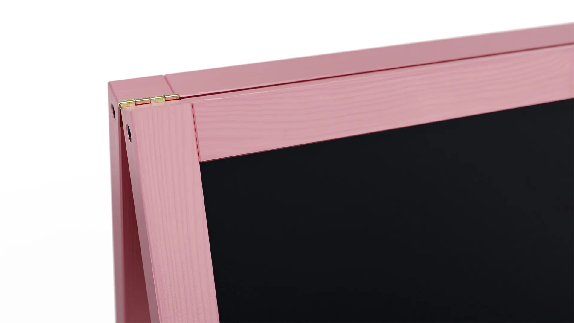 Pavement Sign with Pink Varnished Wooden Frame 118x61cm, Sidewalk Advertising Board Chalkboard A-Frame with Chain Double Sides for Shop Pub Restaurant - Image 6