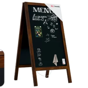 Magnetic Waterproof Chalk A-Board / Pavement Sign 110x56 cm – CLASSIC BROWN + FREE ACCESSORIES