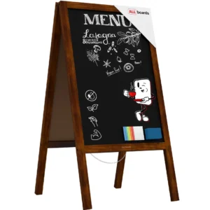 Pavement Chalkboard black with wooden frame 118x61cm
