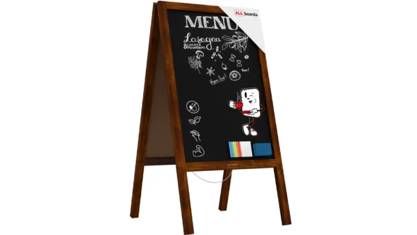 Pavement Chalkboard black with wooden frame 118x61cm