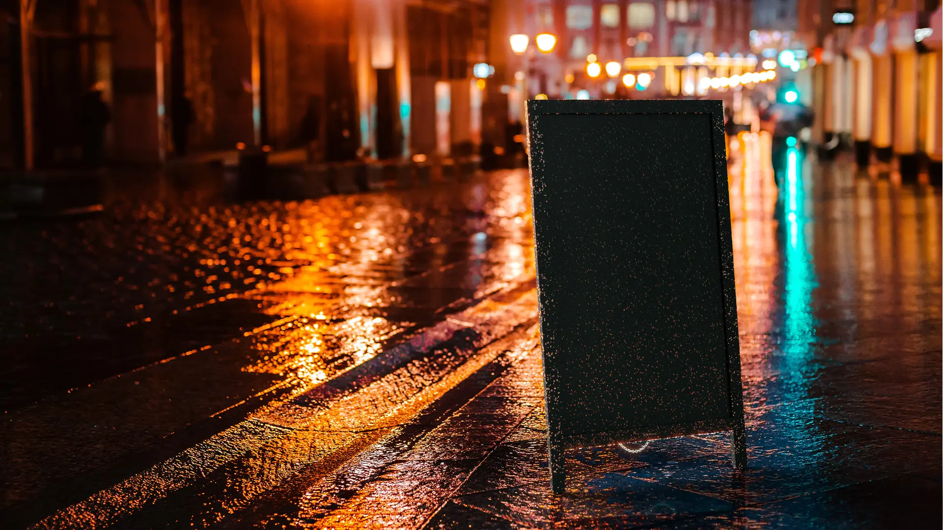 Waterproof Single-Sided A-Board with Chalk Surface In A BLACK Frame - 78x44 cm Advertising Stand - Image 3