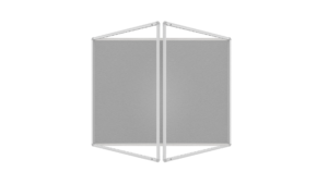 Grey Felt Display Case with Aluminium Frame 120x120cm Lockable Poster Case with Felt Rear Panel