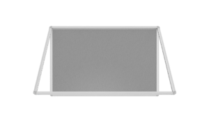 Grey Felt Display Case with Aluminium Frame 120x90cm Lockable Poster Case with Felt Rear Panel