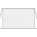 Magnetic Whiteboard Display Case with Aluminium Frame 120x90cm Lockable Poster Case with Whiteboard Rear Panel