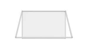 Magnetic Whiteboard Display Case with Aluminium Frame 120x90cm Lockable Poster Case with Whiteboard Rear Panel