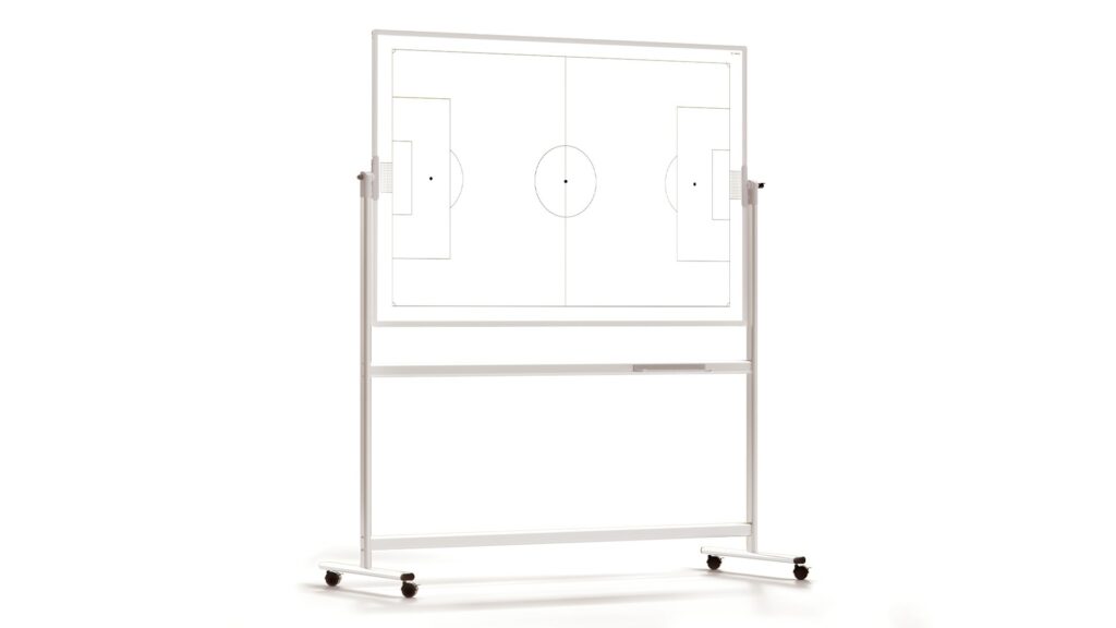 Double-Sided Rotating Mobile Magnetic Football Tactical Board - 150x100 cm
