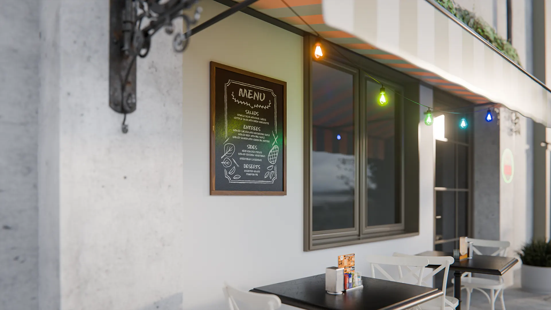 Waterproof Chalkboard with Varnished Wooden Frame 100x80cm, Chalk Writing Board Outdoor, Indoor - Image 7