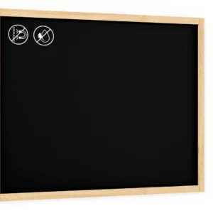 Black chalkboard 120x90 cm natural wooden frame