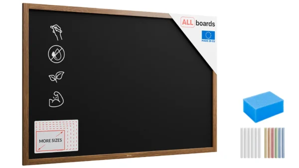 Black chalkboard 150x100 cm wooden frame