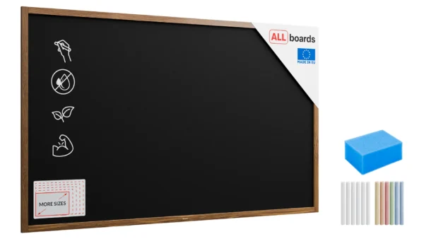 Black chalkboard 200x120 wooden frame