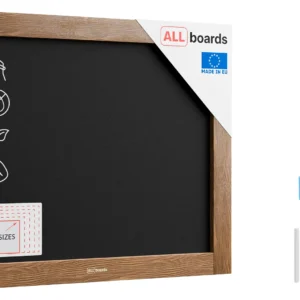 Black chalkboard 50x40 cm wooden frame