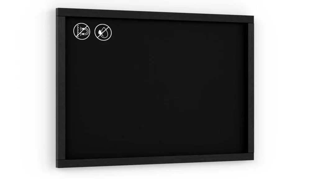 Black chalkboard 60x40 cm wooden frame color black
