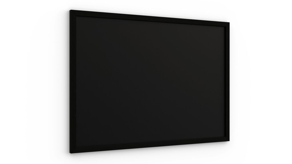 Chalkboard 70x50 cm with varnished black frame ECO