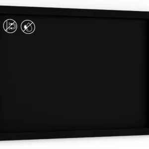 Black chalkboard 90x60 cm wooden frame color black