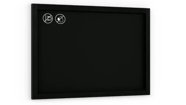Black chalkboard 90x60 cm wooden frame color black