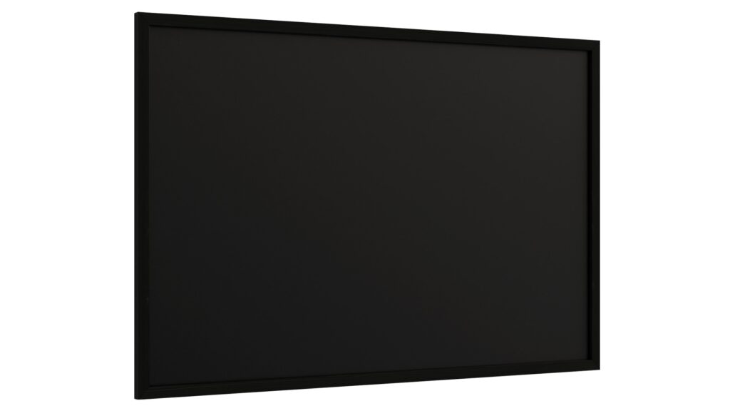 Chalkboard 90x60 cm with varnished black frame ECO