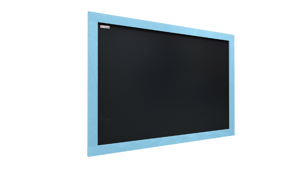 Chalkboard in blue frame 90 cm x 60 cm